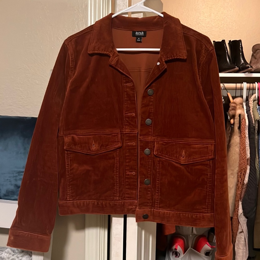 Rust colored corduroy jacket